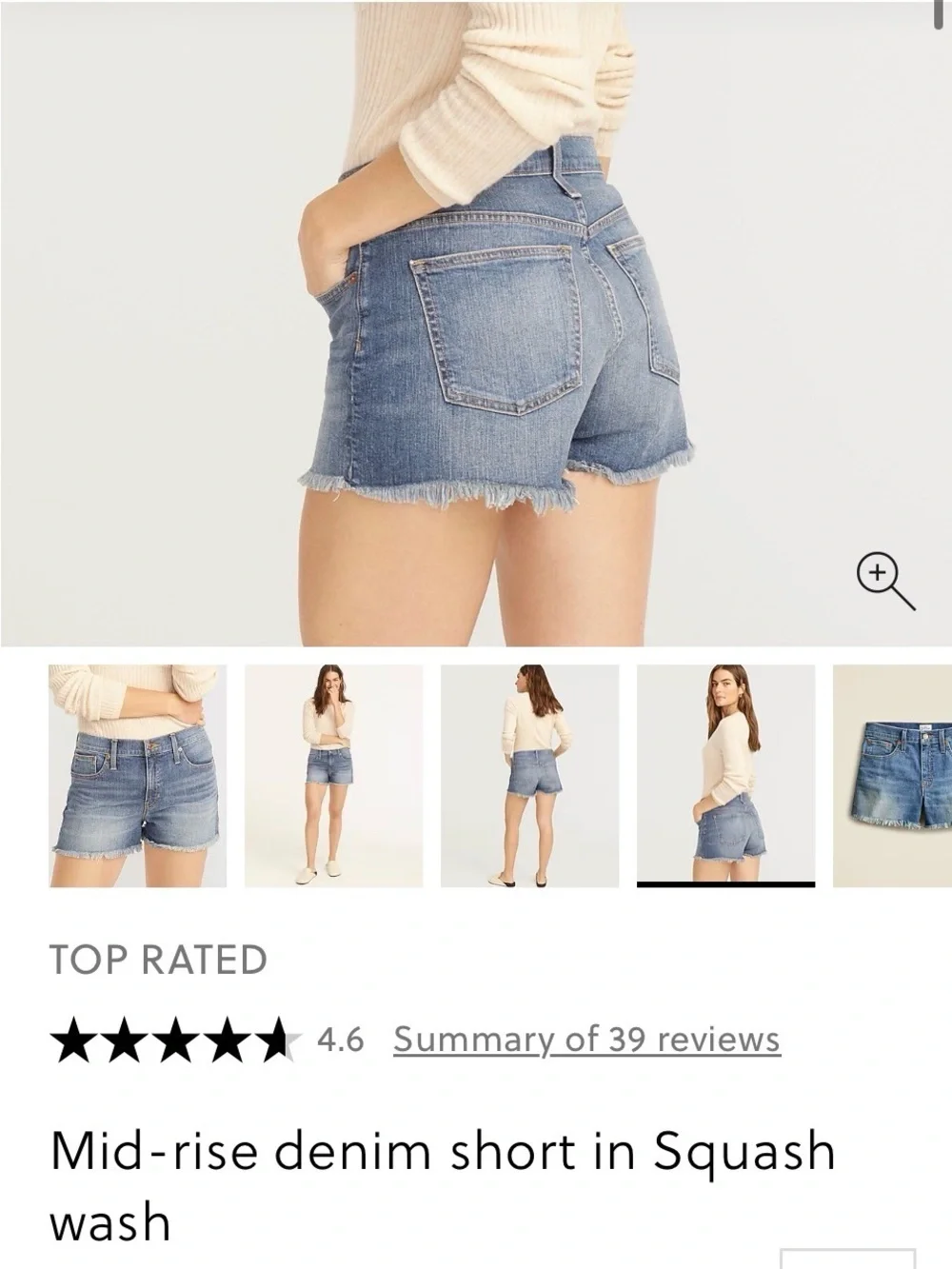 J. Crew Mid-rise denim short in Squash wash Size 33
